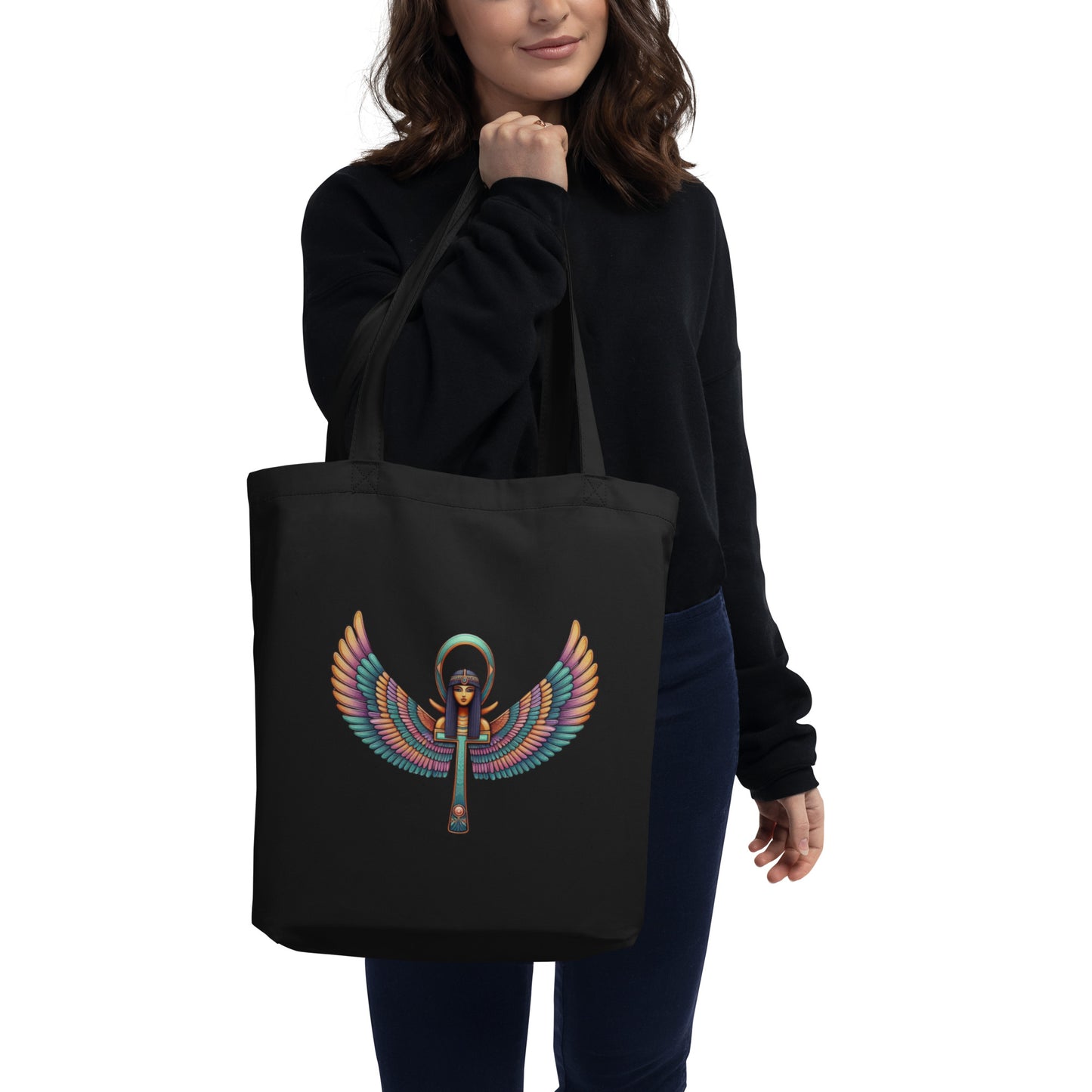 Minimalist Ma’at: Winged Ankh – Eco Tote Bag