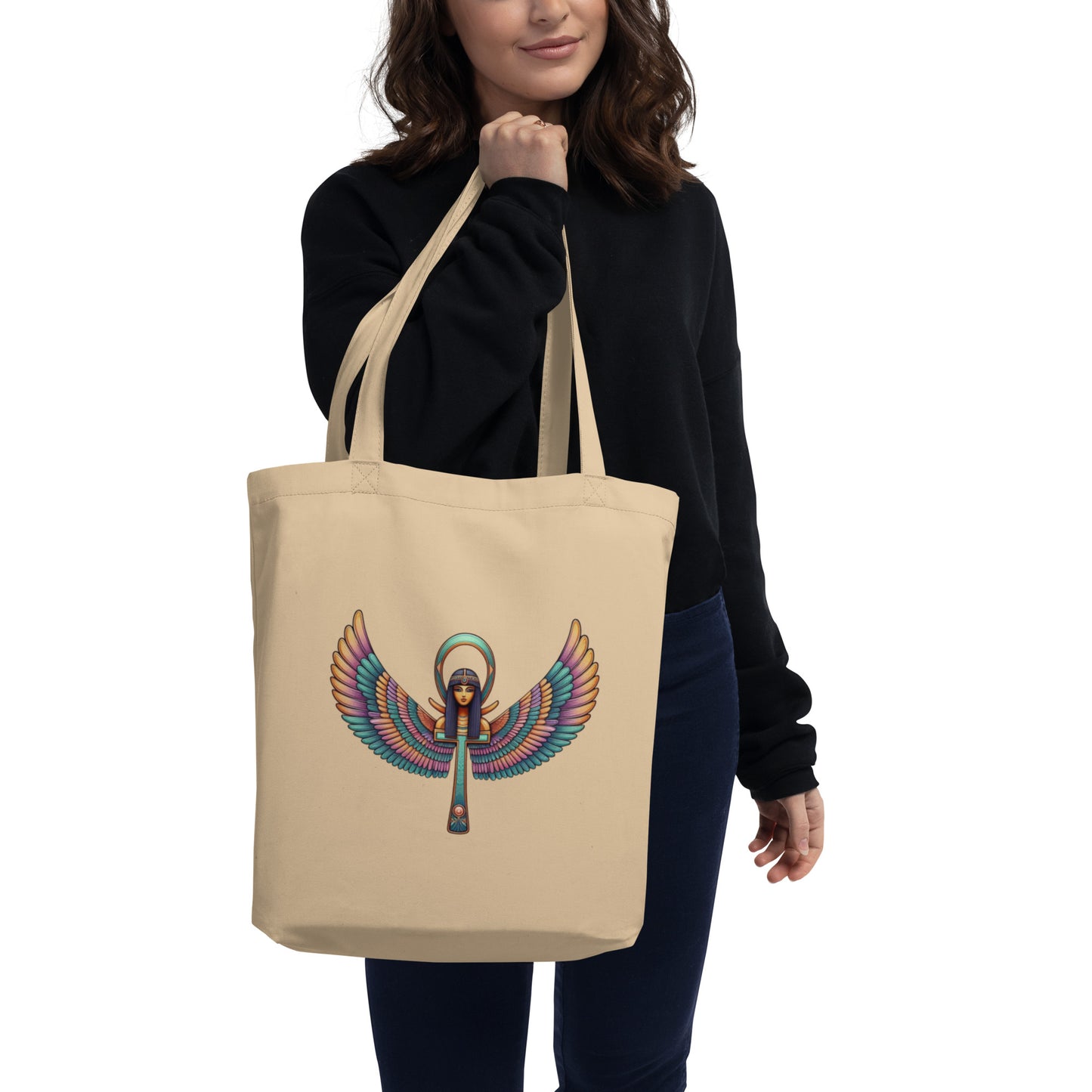 Minimalist Ma’at: Winged Ankh – Eco Tote Bag
