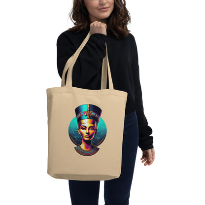 Modern Glow of Nefertiti’s Elegance – Eco Tote Bag